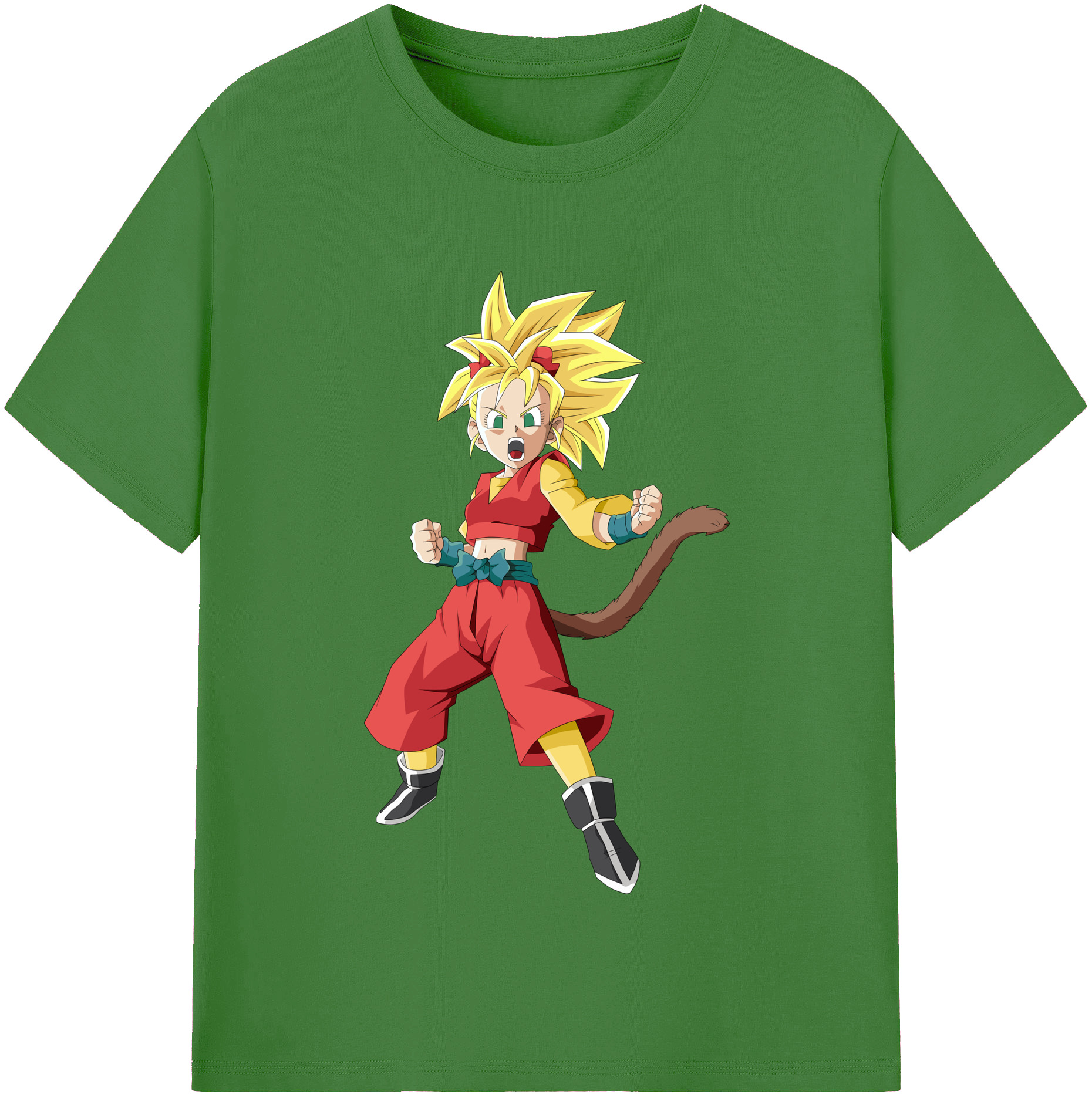 （画像用） ドラゴンボール カリフラ DRAGON BALL Caulifla レディースカジュアルプリントTシャツ（綿100％）